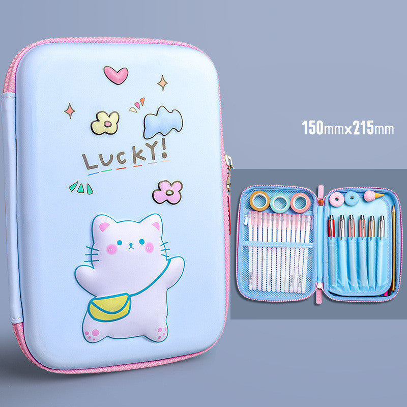 Children's Multifunctional Korean Cute Pencil Case For Toddlers And Girls Large Capacity